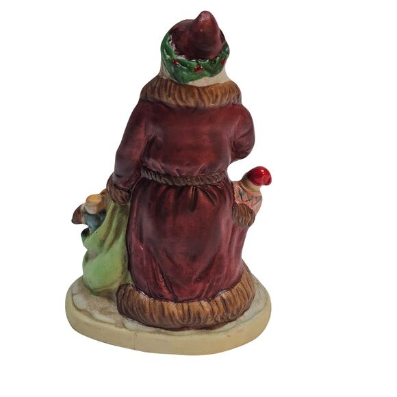 Vintage Santa Ceramic Hand Painted Figurine Santa 1900 RSVP Plus Pomotions #9902 - Picture 4 of 7